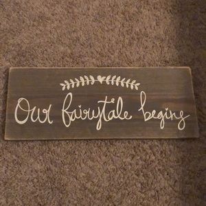 Our fairytale begins wall decor